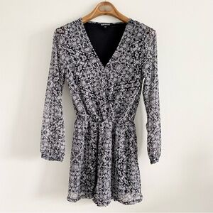 Express Black & White Paisley Romper Size XS